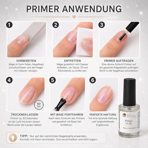 Sun Garden Nails Primer 11ml Haftvermittler für UV Gel und Acryl Nagel-Design