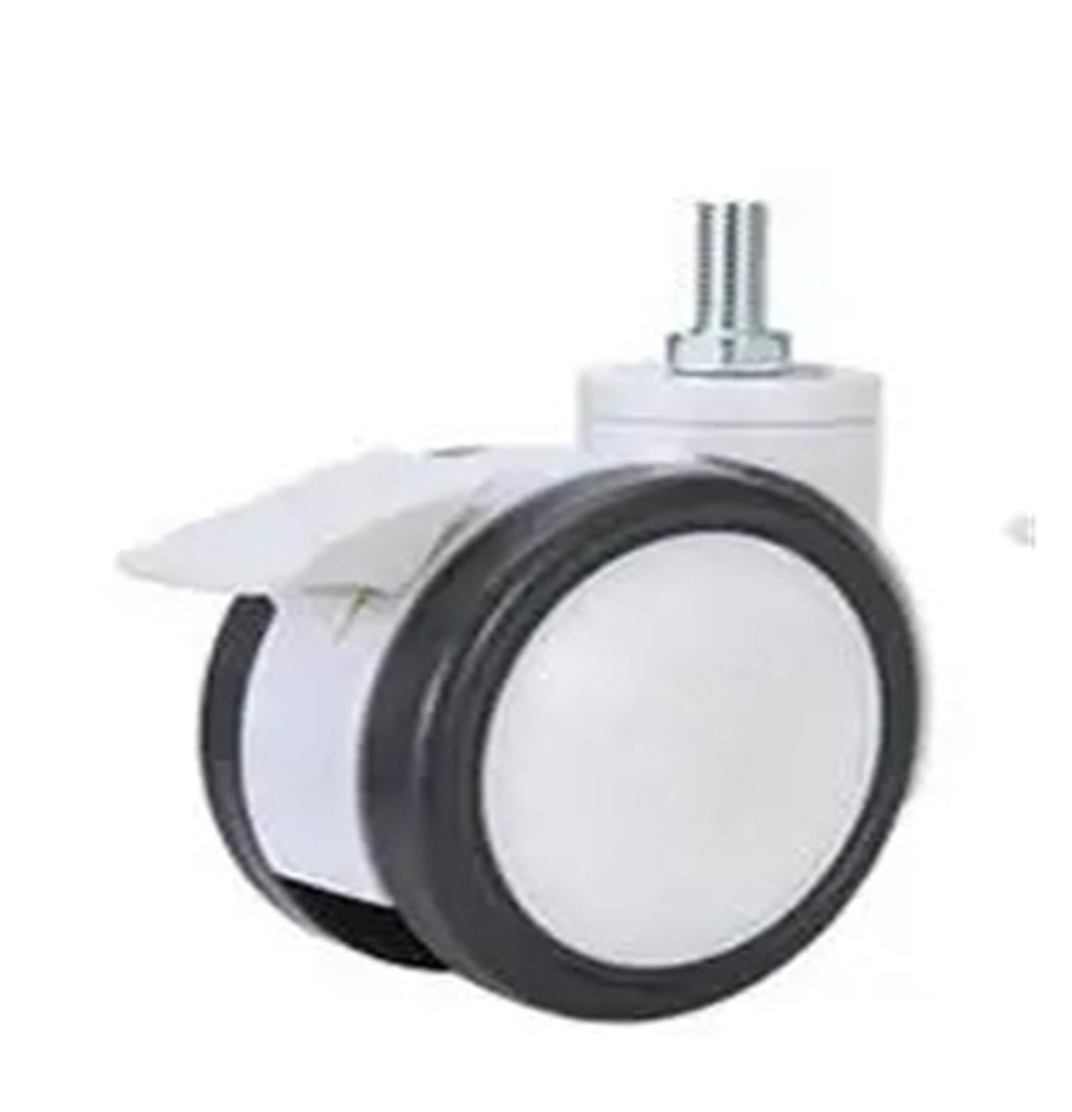 MXXDMOPD 1 Piece 4-inch Universal Silent Screw Caster Nursing Bed Pole Double Row(Screw-double-braked)