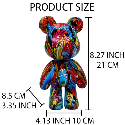 Estatua de oso decorativa de resina para interior miniatura 2