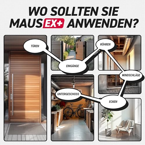 RepellShield® MausEx+ Mäuseabwehr Spray mit Geraniol -250ml- Mäusespray & Rattenabwehr für Innen & Außen - Mäuse vertreiben & Ratten fernhalten, Ohne Rückstände, mit Pfefferminzöl Duft