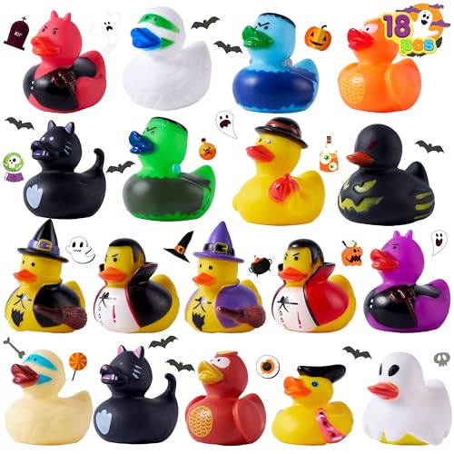 JOYIN Halloween Ducks for Trick or Treating Goodie Bag Fillers, Bathtub Toys Duckies for Halloween Party Favors Decorations
