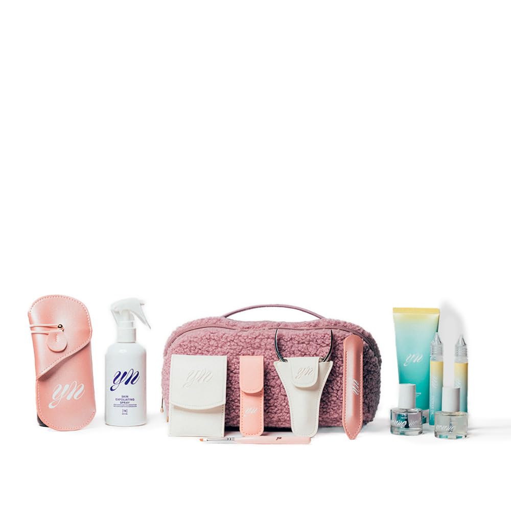 YN Young Nails Pedicure Bundle - Complete Pedicure Spa Bundle for Women Includes Exfoliating Spray Softening Cream Tools