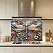 Dragonfly Glass Backsplash, Tempered Glass Backsplash, Copper Look Glass Backsplash Behind Stove, Glass Backsplash for Kitchen Wall, Easy to Install Stove Backsplash