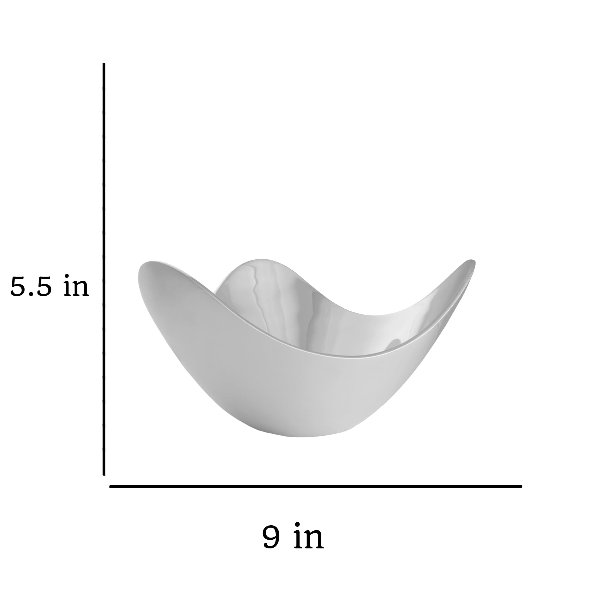 Amazon.com | nambe Serve ware Collection Wave Bowl, Silver Serving