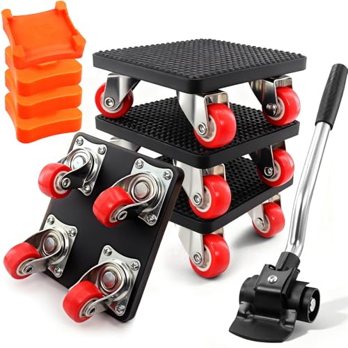 SBGGRL Déplaceurs de Meubles avec roulettes, Chariot de Meubles Robuste à 4 roulettes, Capacité de Charge de 350 kg, Rotation 360°, Convient à Outil de...