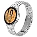 Juntan Compatible for Samsung Galaxy Watch 5 Watch 4 40mm 44mm Galaxy Watch 4 Classic 42mm 46mm Curved Ends No Gap Stainless Steel Watch Bands Quick Release Replacement Bracelet (7 Beads Silver)