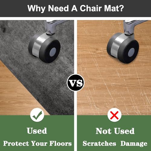 Tapis de chaise de bureau antidérapant pour protéger le parquet