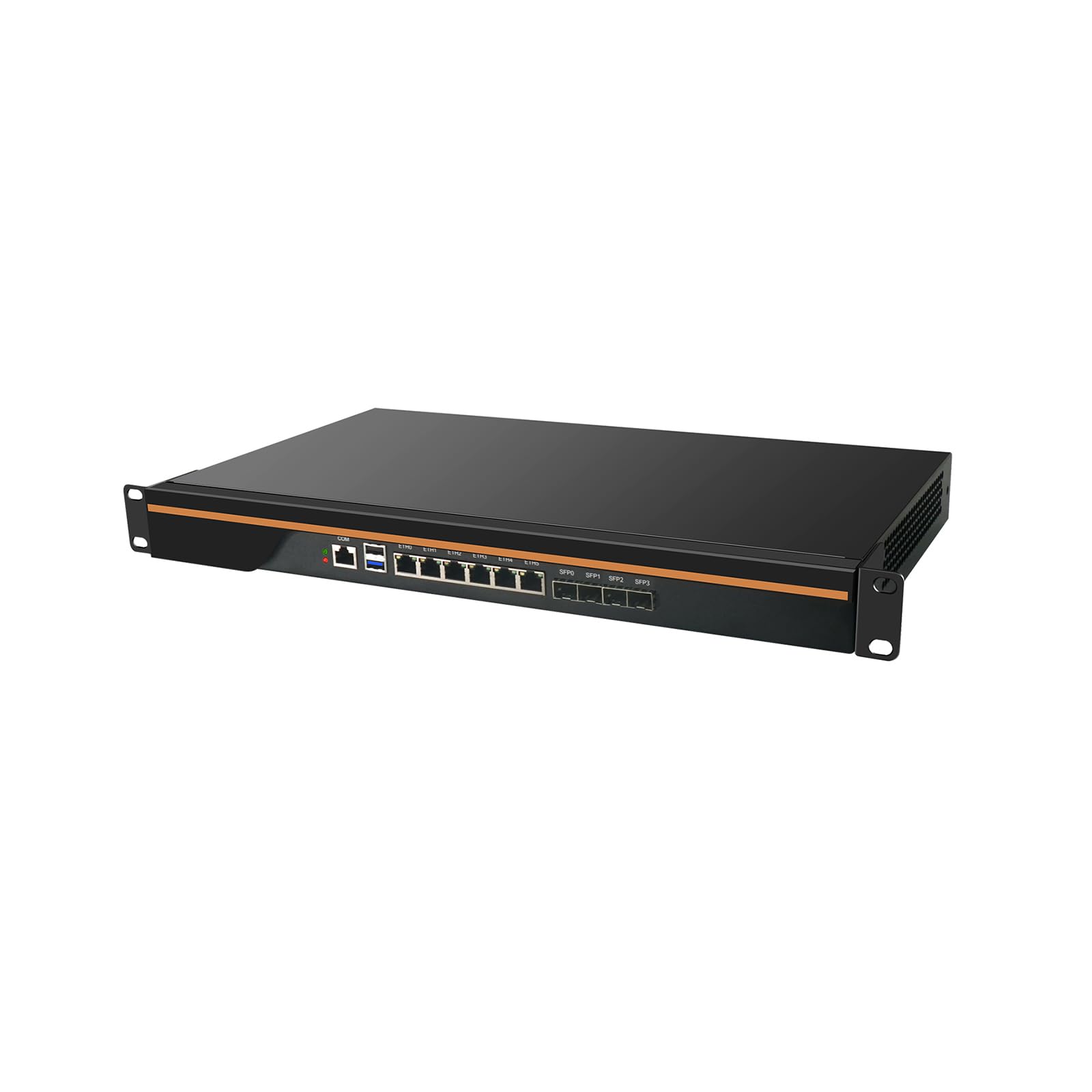 1U Firewall Appliance with QAT, PFSense, OPNsense, VPN, Router PC, PVE Server, Denverton Atom C3758, RN03, 6 x 1GbE LAN, 4 x SFP+ X553 10GbE, DPDK Support, 32G RAM, 128G SSD