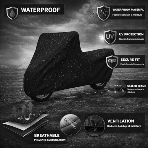 Image of Premium Scooty Cover for Electric Infinity E1, Plus, Infinity E1 All Model fit 100% Waterproof Dustproof Scratchproof - Ultra-Shield & All Weaather Protection for All Scooter Bike Cover