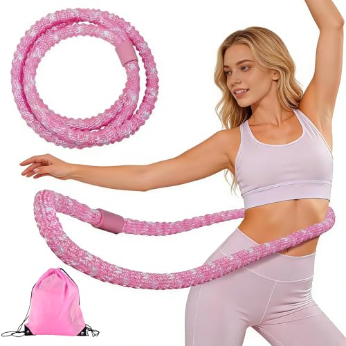 Cerceau de perte de poids pour femme adulte hula hoop lesté 1,5 kg pliable et discret