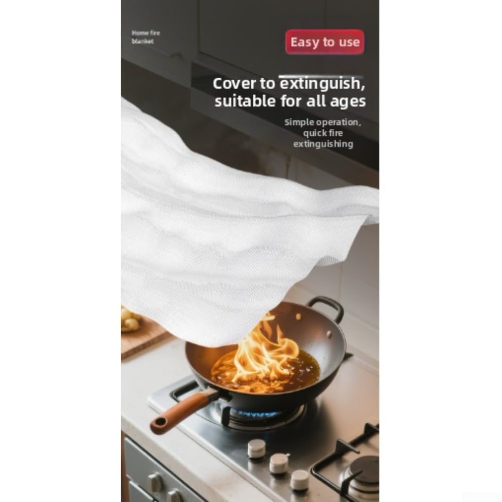 Coperta antincendio 1,8 m x 1,8 m, in fibra di vetro resistente, per cucina, ufficio, uso domestico, riutilizzabile, apertura rapida, strumento di sicurezza resistente al calore (1)