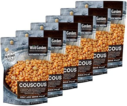 Wild Garden Heat and Serve Pilaf, Couscous, Fully Cooked, Ready to Eat, Microwavable 6 pack