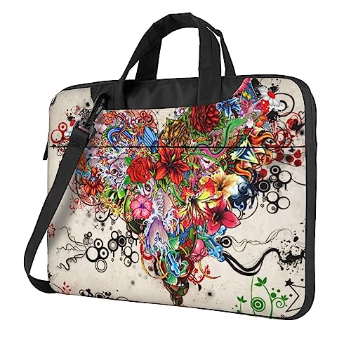 Sac ordinateur portable motif cœur étanche parfait pour les trajets de pluie
