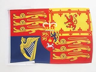 AZ FLAG United Kingdom Royal standard Flag 18'' x 12'' cords - UK royal standard SMALL flags 30 x 45cm - Banner 18x12 in