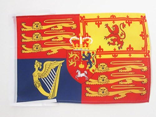 AZ FLAG United Kingdom Royal standard Flag 18'' x 12'' cords - UK royal standard SMALL flags 30 x 45cm - Banner 18x12 in