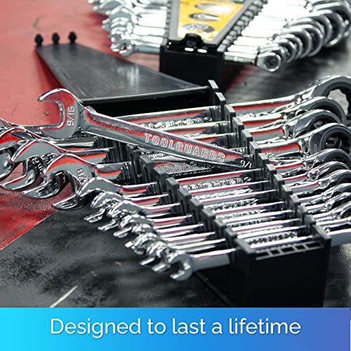 Toolguards Ratcheting Wrench Set 26 Pieces Inch/Mm Slim Profile Ratcheting Wrench Set With Rack Organizer - Wrenches Set- 100% Lifetime Satisfaction Guarantee #TOP7