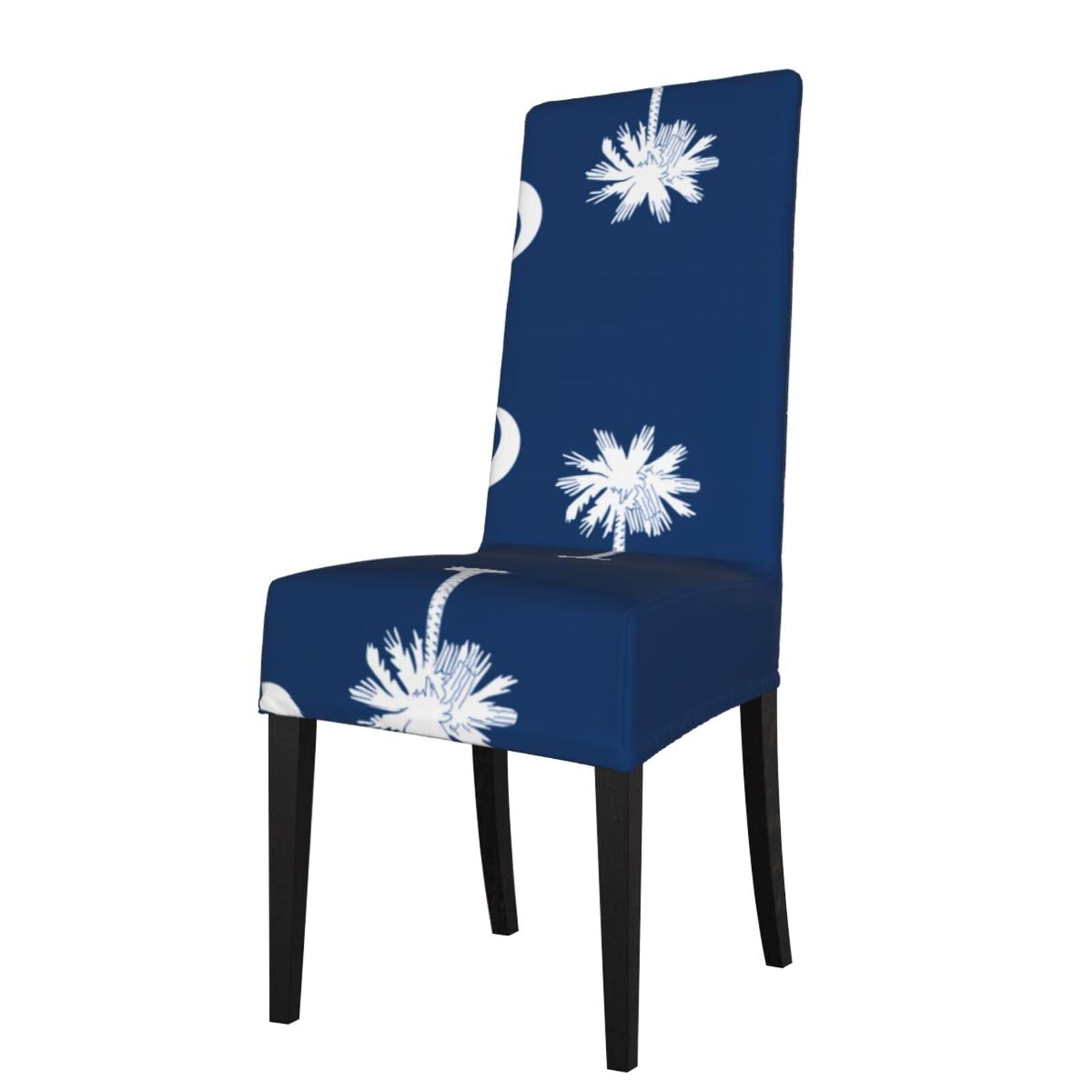 HLSBSSL South Carolina Flag Printed dining chair covers, wrinkle-resistant and iron-free, suitable for hotels, banquets, and conferences