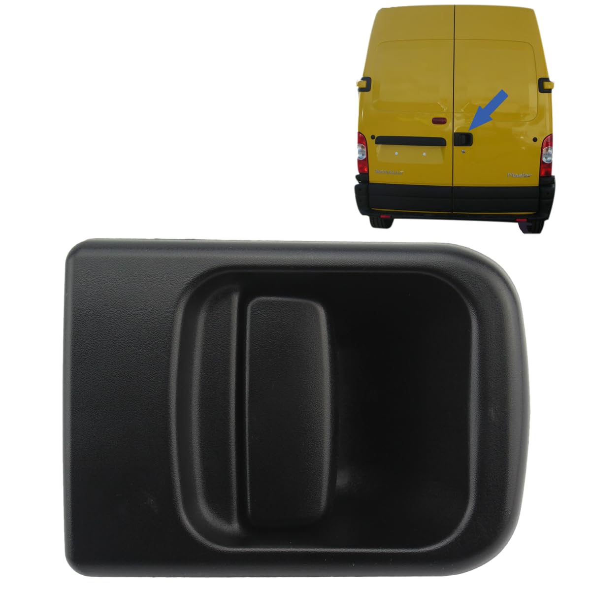STARKIT PERFORMANCE Poignée de porte compatible pour Master 2, Movano A et Interstar (1997-2011) poignée extérieure | PORTE BATTANTE ARRIÈRE | 7700352433 | 4500458 | 9160758