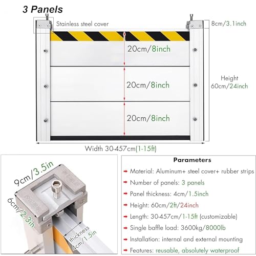 Déflecteur d'eau de pluie modulaire amovible pour local et cave - 3