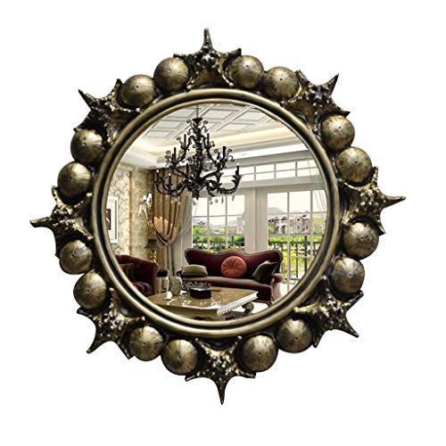 Miroir cosmétique beauté haute définition avec cadre en résine vintage blanc