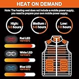 Techstuph Beheizbare Weste Herren mit 3 Einstellbar Temperatur 11 Heizzonen Heizweste Damen Beheizbare Jacke Maximale Temperatur 140°F (Ohne akku)