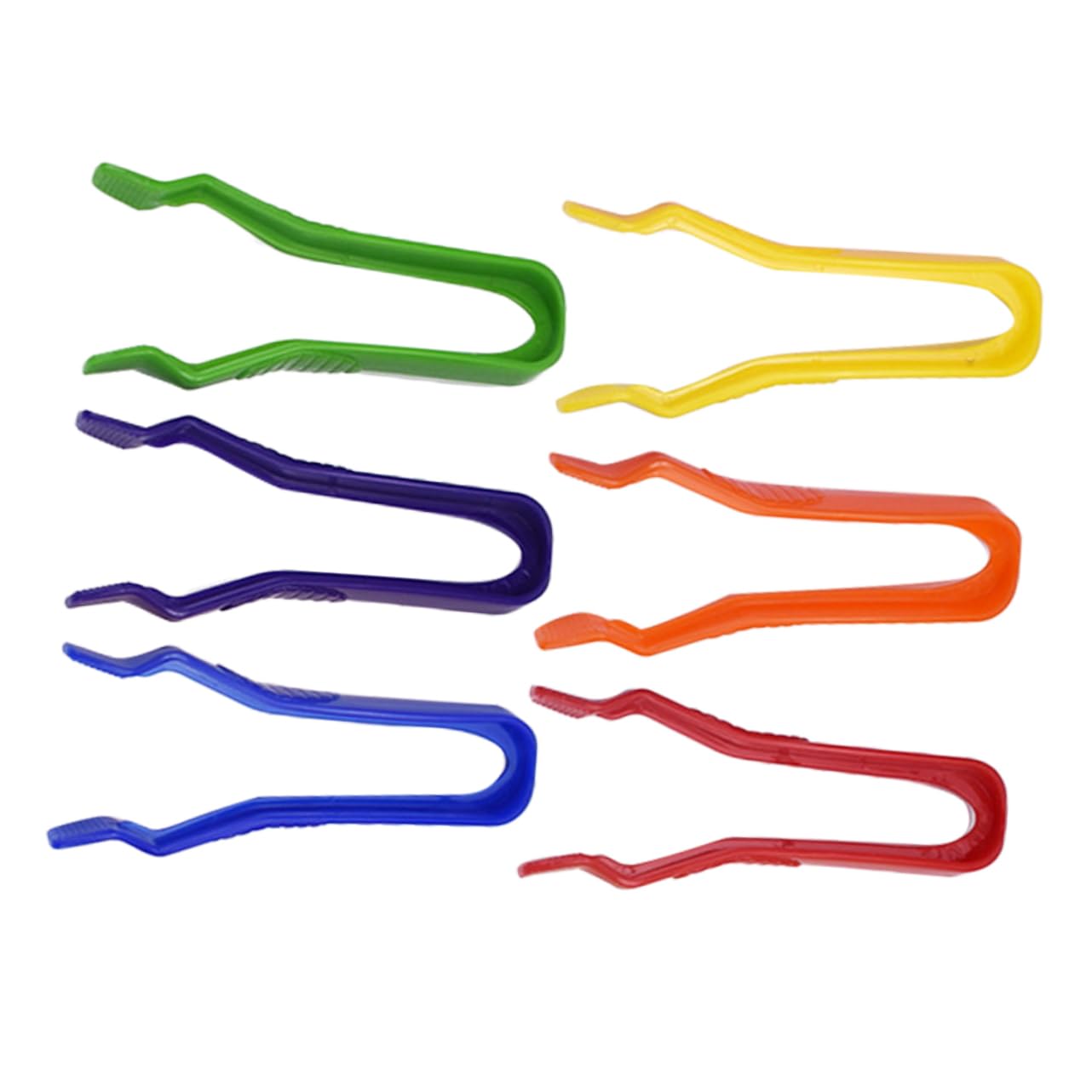 Hemoton 6pcs Colorful Plastic Tweezers Learning Tweezer Coin Tweezers Lab Tweezers Ingrown Tweezers Crafting Tweezers Eyelash Extension Tweezers Soldering Tweezers Tweezers Pp
