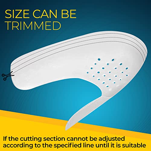 2 Pair - Shoes Crease Protector For Prevent Shoe Creases ,Anti , Sports No Inserts ,Soft Material, Women's Size 5-8.5, Black+White, Women's Us Size 5-8.5 #TOP2