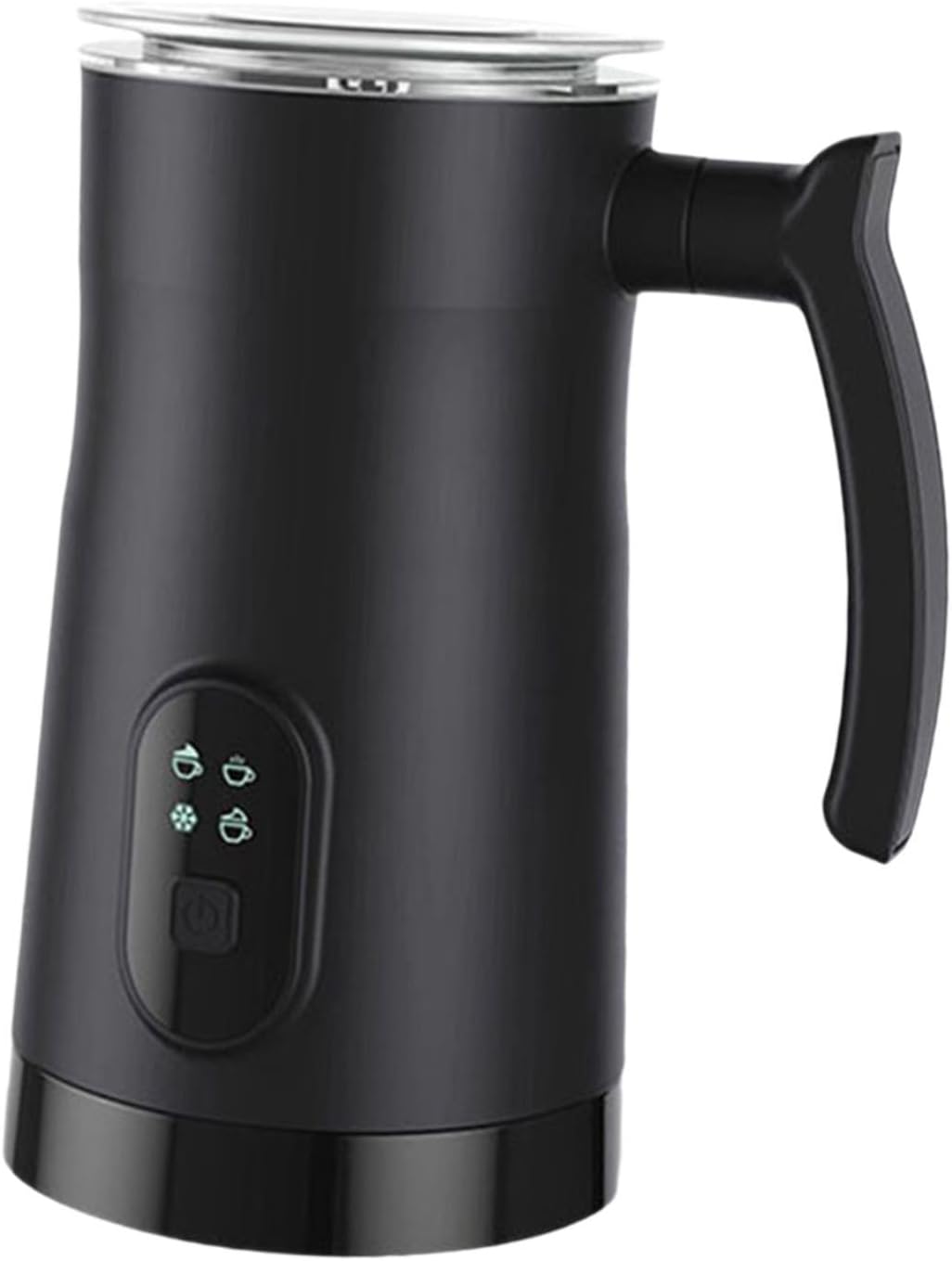 Electric Milk Frother and Steamer for Coffee and Matcha Black(Black)