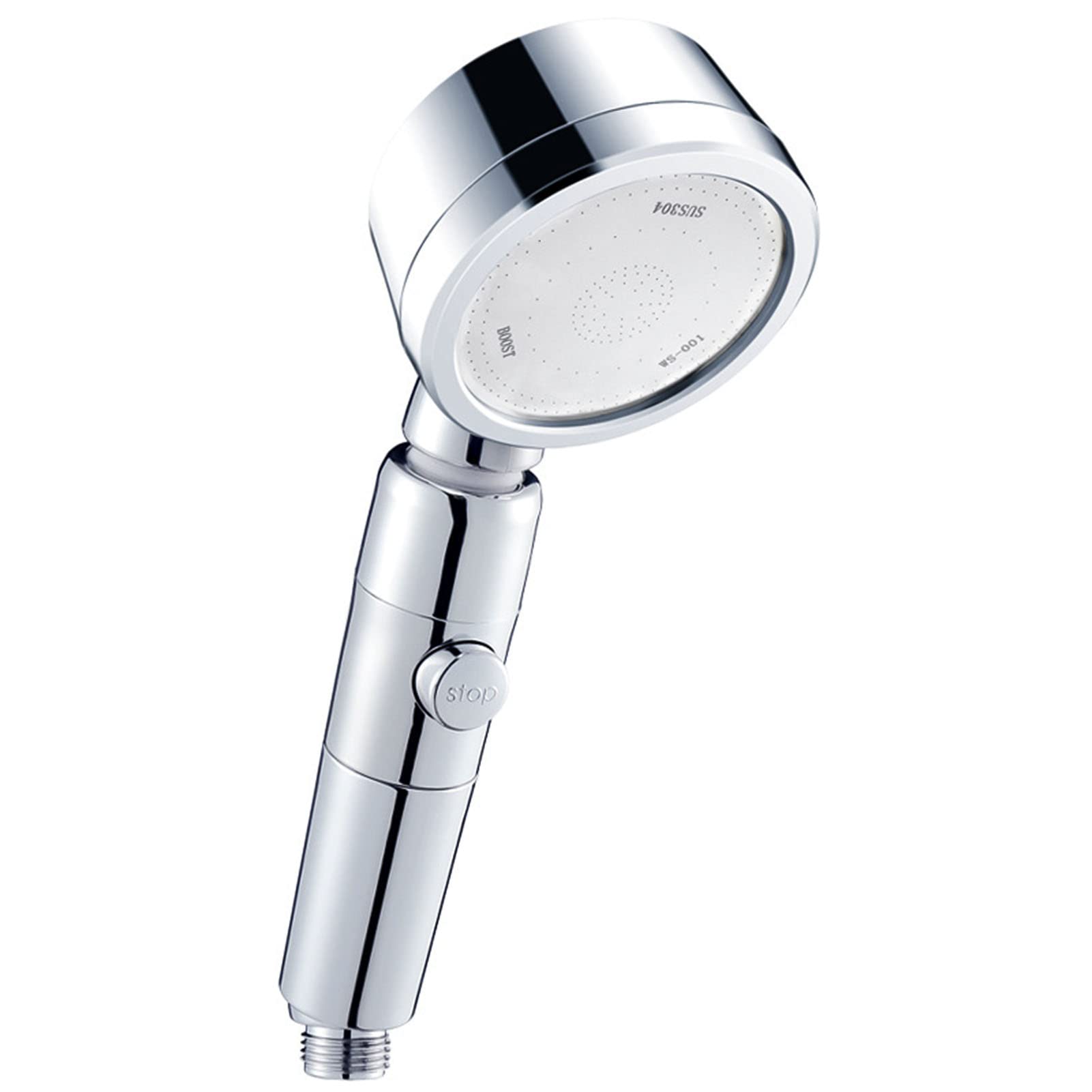 Douche à main haute pression filtrante avec bouton stop et jet réglable anti-fuite