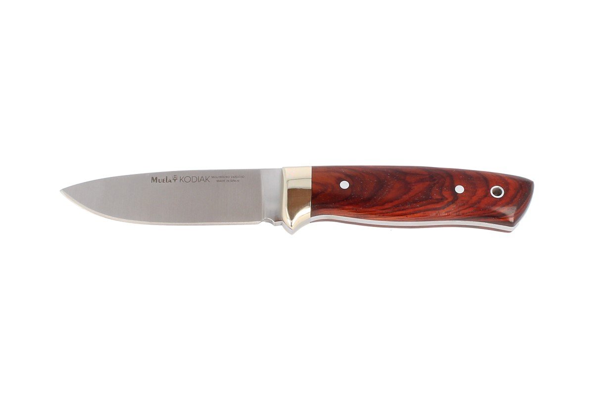 Coltello A Serramanico Muela Serie GL-10COA | Lama 9,5 Cm In Acciaio X50CrMoV15 | Manico In Legno Di Cocobolo E Alpaca | Fatto A Mano In Spagna