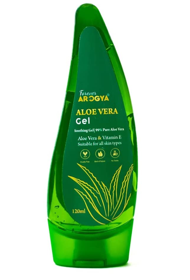 Forever Arogya’s Aloe Vera Gel for Face, Skin & Hair 120ml For Glowing Skin | For Both Men and Women