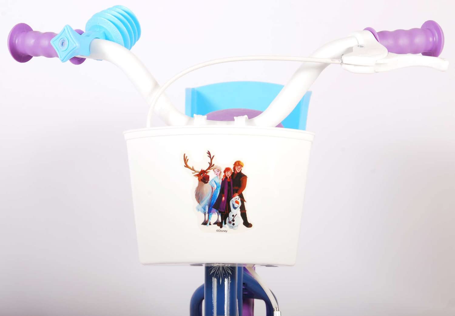 Disney, bici bambina di Frozen da 12 pollici con stabilizzatori laterali e porta bambole
