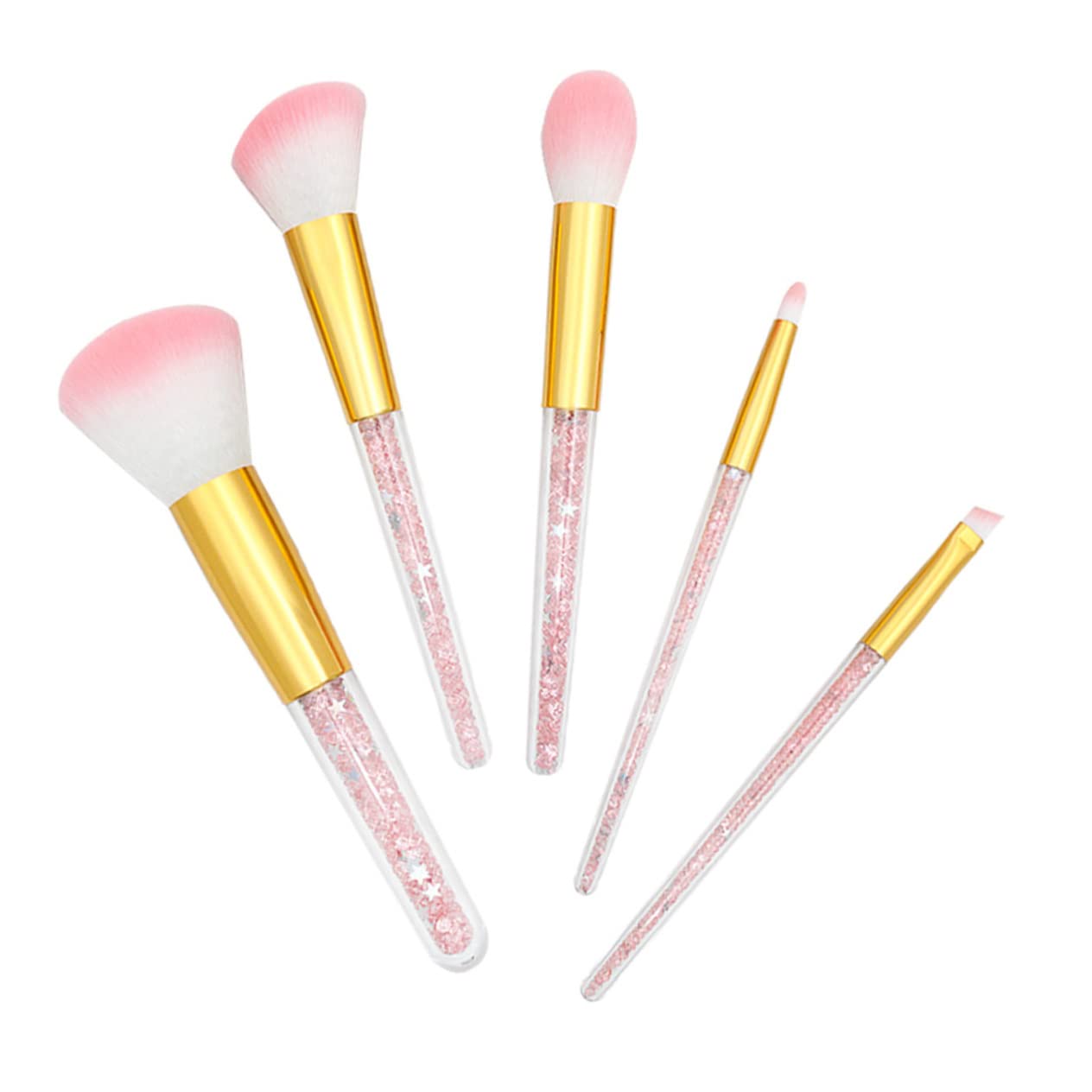 MAGICLULU Set Da 15 Pezzi pennello da trucco per donna kit pennelli make up professionali polvere pennelli per cipria pennello per fondotinta pennello per cosmetici pennello per cipria viso