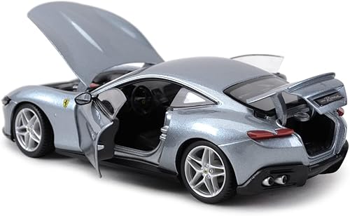 Miniatura 5 de Xiangtat Bburago 124 Escala 124 Race & Play Ferrari Roma Alloy Vehículo de lujo Diecast Cars Modelo Colección Regalo (Plata)