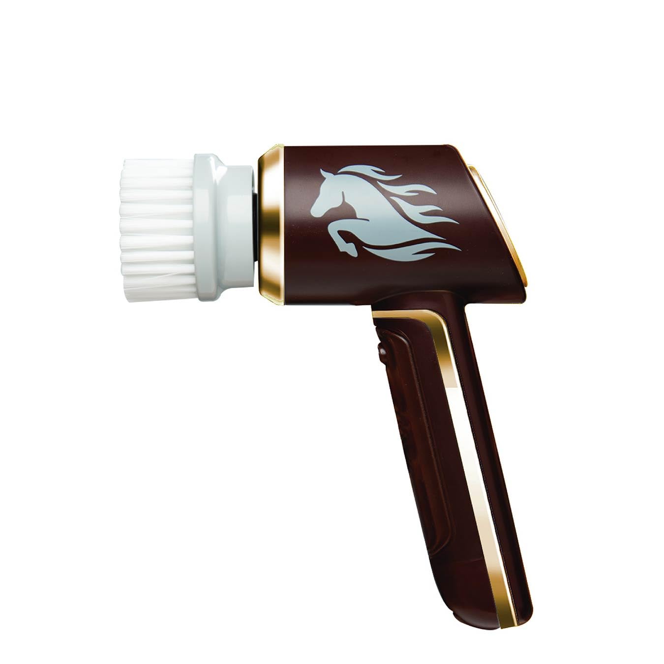 Ruby Horsepower Brown Handheld Scrubber - Speeds Of 350 Rpm - As Seen On High Street Tv - Rechargeable & Cordless - Powerful Cleaning - Blast Through Dirt & Grime In Seconds! Includes 5 X Brush Set