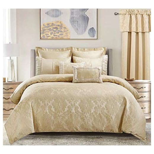 Luxury Egyptian Bed N Bag 8PC Sara Beige Duvet Cover Set