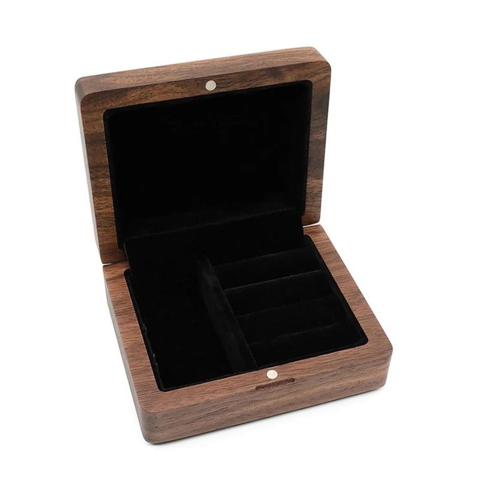 Ideias De Presentes Caja Organizadora Joyería Para Hombre Mujer Estuche Almacenamiento Joyería Contenedor Pequeño Madera Soporte Para Collar Pendientes Pulsera Caja Regalo Navidad ( Size : Black )