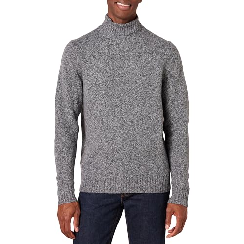 Amazon Essentials Men's Long-Sleeve Soft Touch Cotton Blend Turtleneck Sweater, Charcoal Marl, XX-Large