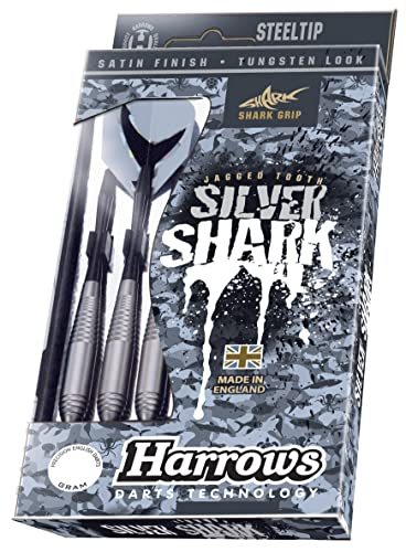 Harrows Silver Shark Juego de Dardos con Punta de Acero, 22 g