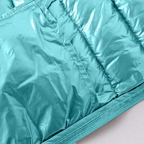 Cropped Puffer Vest Women Stand Collar Zipper Jacket Quilted Sleeveless Vest Plus Size Winter Coats3