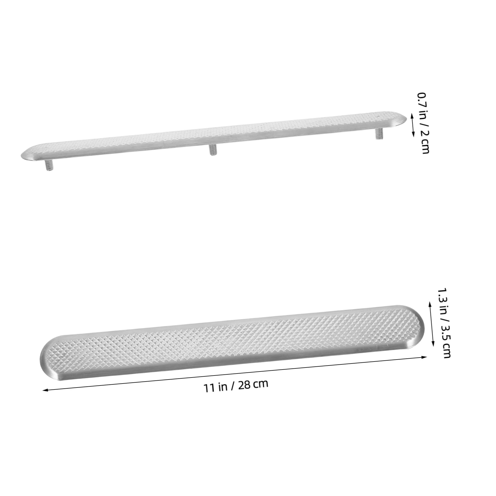 Unomor 4pcs Blind Road Patio Blind Boards Floor Stickers for Road Street Paving Tiles Blind Board Warning Pad Multi-Functional Blind Boards Outdoor Paver Tiles 304 Stainless Steel Silver