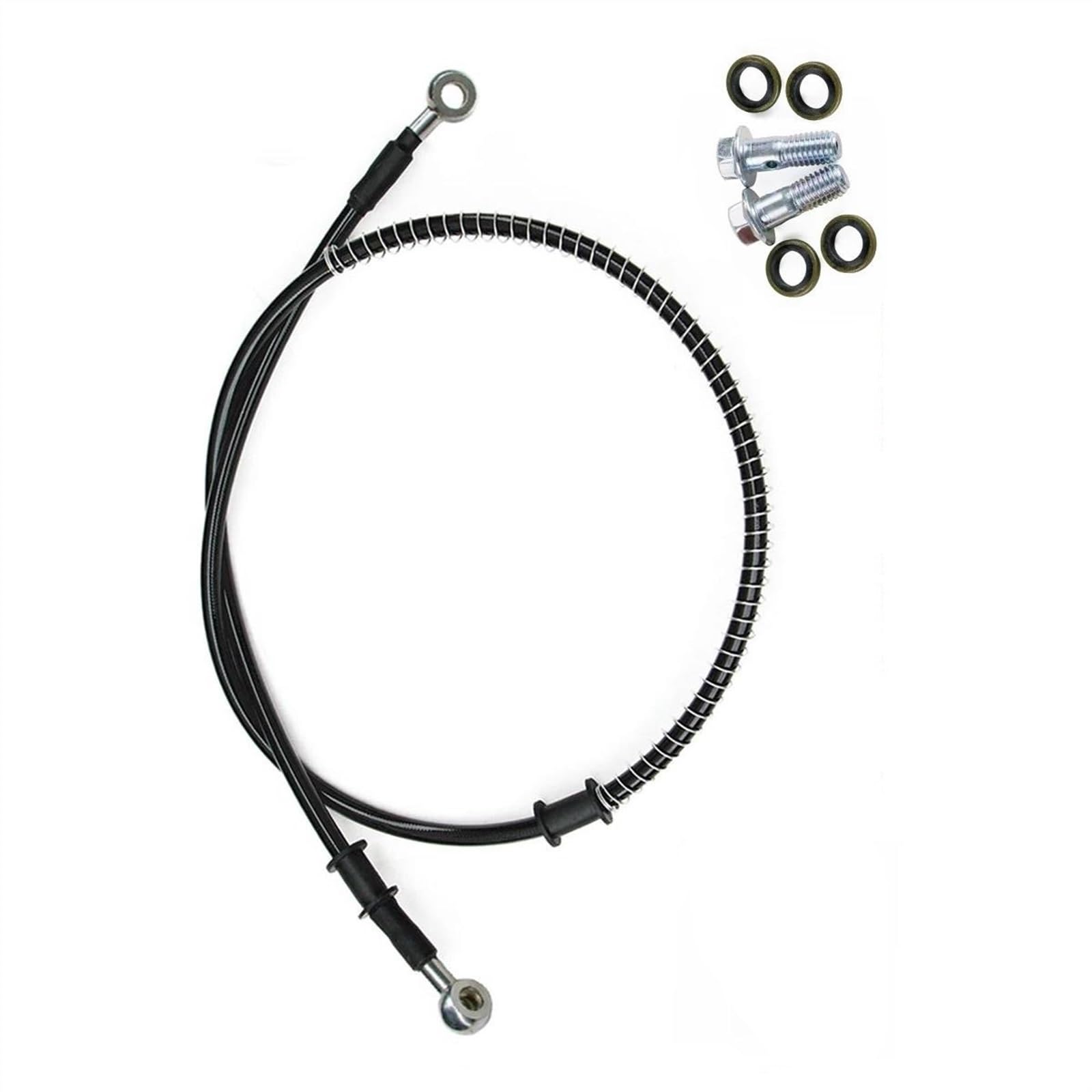 Motorbike Part M10 0 Degree 28 Universal Motorcycle Braided Line Steel Brake Hose Cable Hydraulic Pipe 400mm-2300mm(700mm)