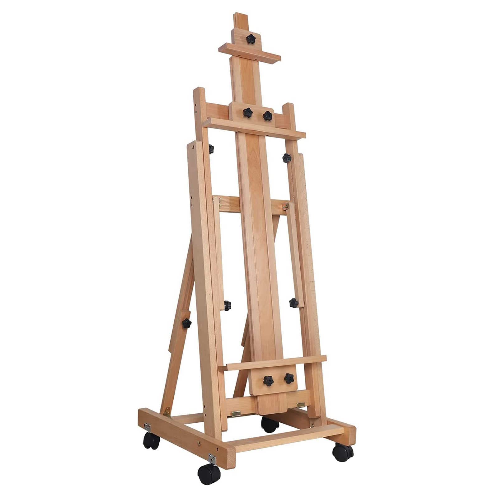 Woodok Chevalet En Bois Hêtre Réglable Pour Peinture - 150cm Ou 180cm, Robuste Pour Artistes