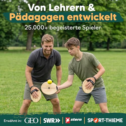two46 Boardball | Klettballspiel war gestern - Das Neue Outdoor Spiel für Kinder & Erwachsene | Erfunden in DE - Alternative zu Badminton & Tennis | spannendes Strand- & Garten Spiel
