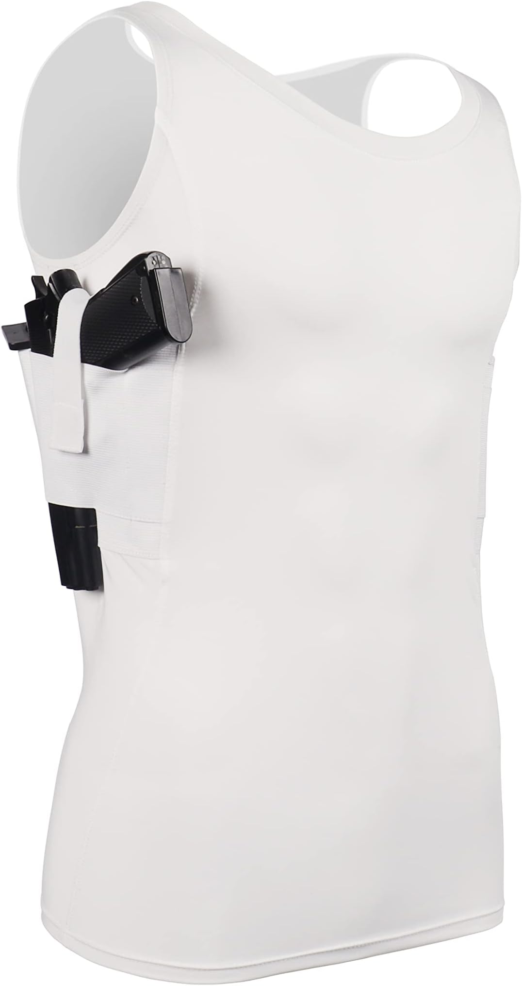Scoop Neck Conceal Carry Shirts for Men: Undercover Concealed Carry Clothing with Gun Holster