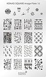 square plates target  Original KONAD Stamping Square Image Schablone Plate 10 Nailart Christmas Weihnachten Schnee Winter X-Mas