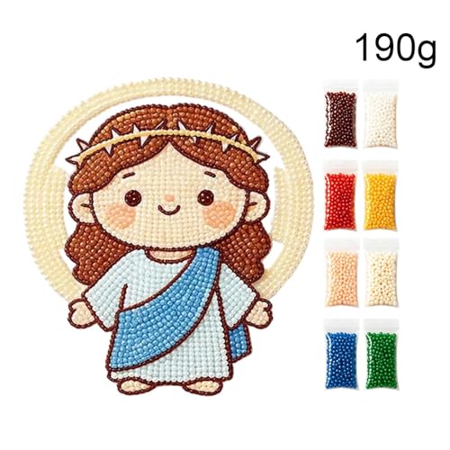 Tableau diamant Saint Jésus en broderie mosaïque 5D