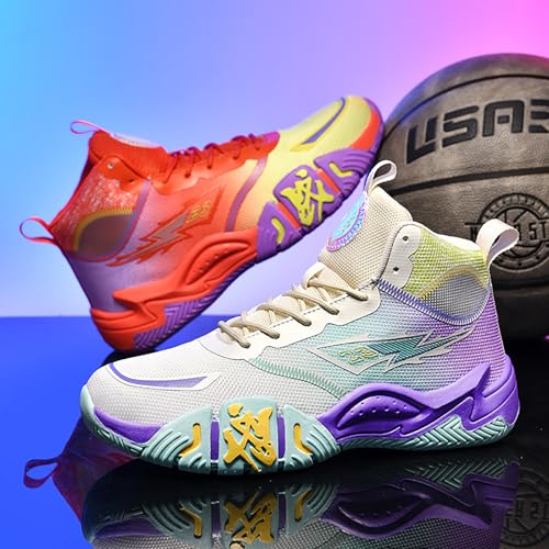 Mens Basketball Shoes Womens High Top Breathable Sneakers Fashion Non Slip Outdoor Sport Shoes Volleyball Shoes2