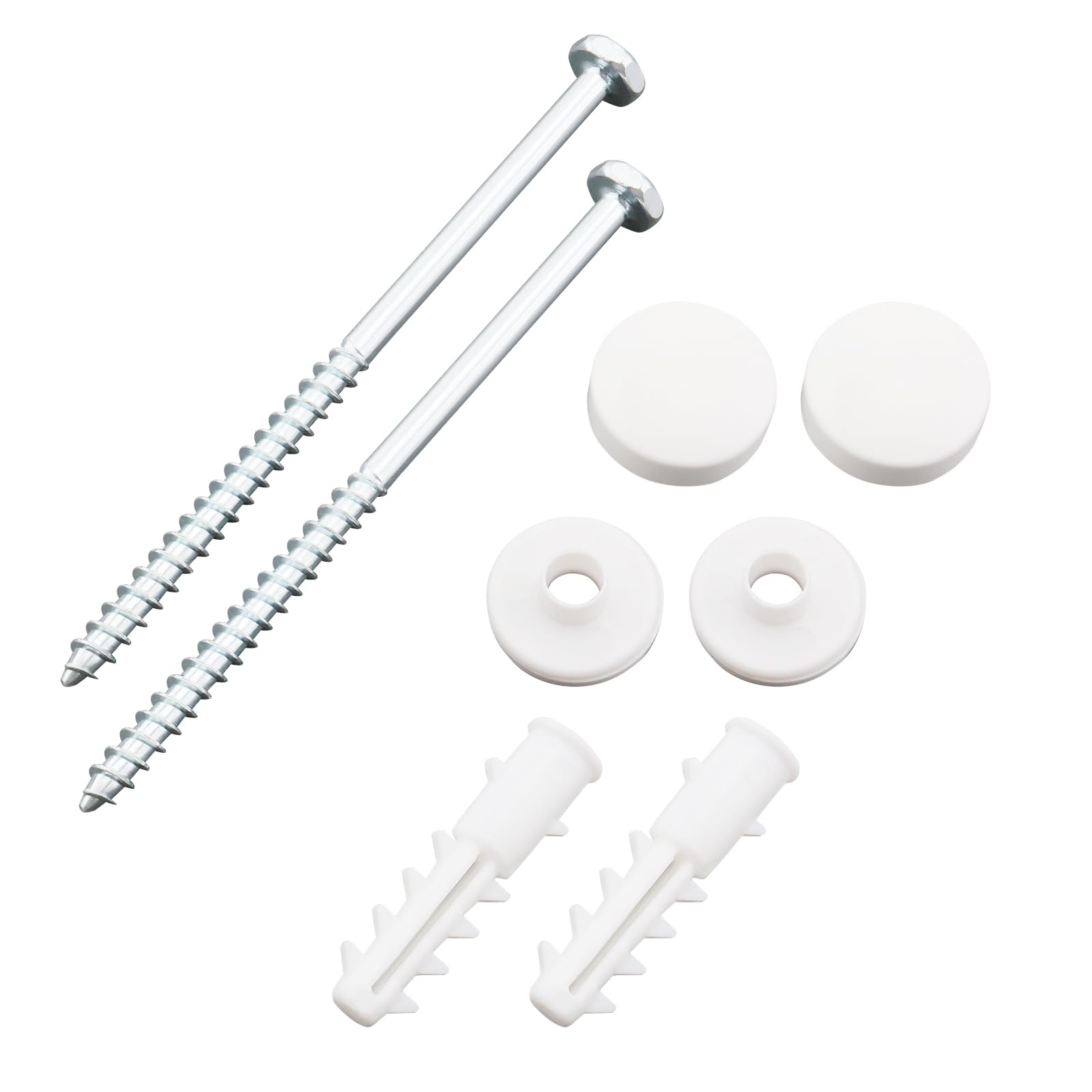 LT Easiyl 2 Sets Toilet Bidet Anchor Bolts Set Toilet Mounting Screws with Plastic Washers Toilet Fixing Pin Toilet Mounting Accessories