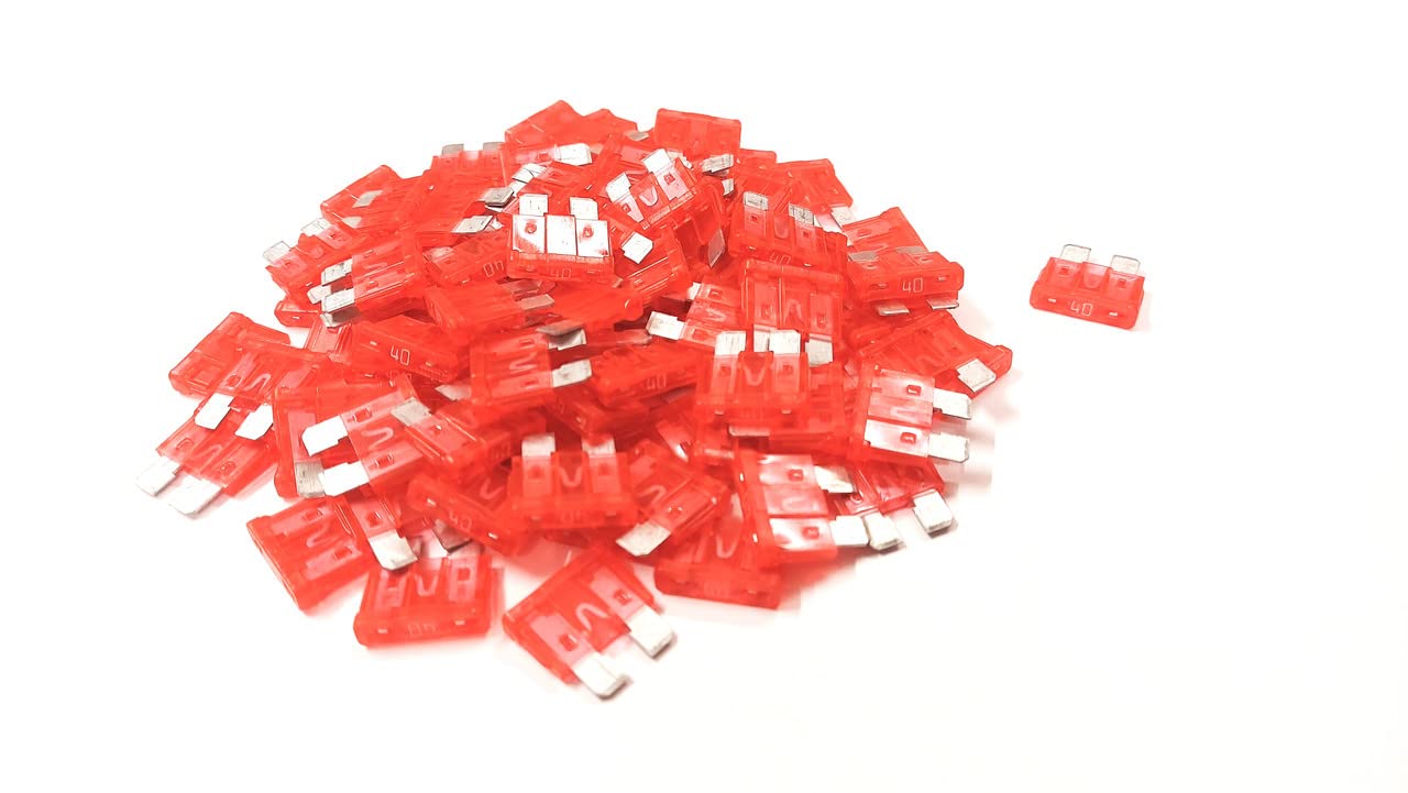 ERH India (Pack of 50) 40 Amp Blade Fuse with Ceramic Blade Fuse Blade Fuse 40a
